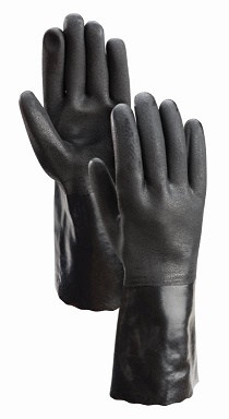 GLOVE PVC BLACK DOUBLE;DIP 14 IN SF COTTON JERS - General Purpose